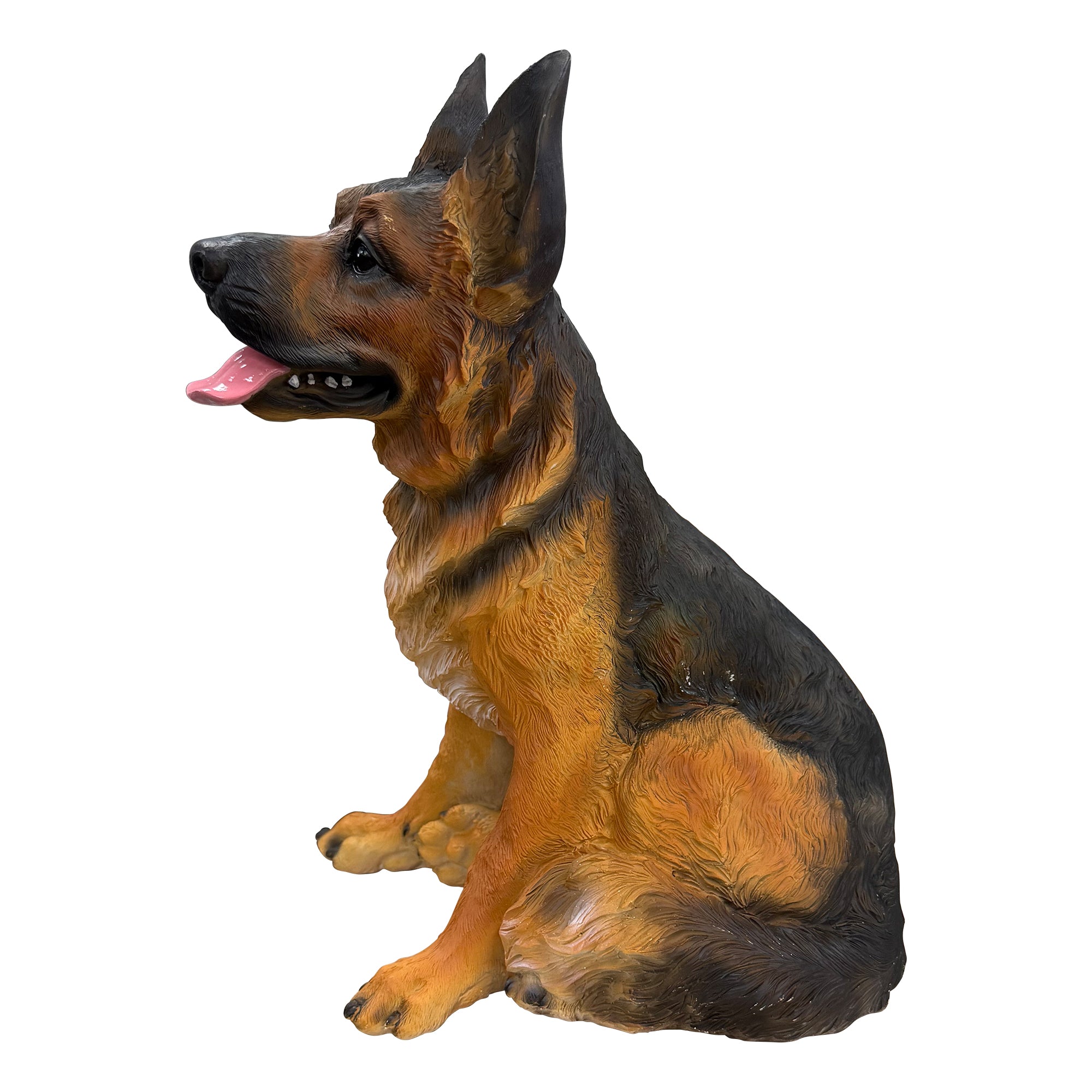 Realistic German Shepherd Resin Statue