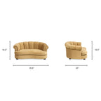 Halle 35.5" Rolled Arm Channel-Tufted Dog Sofa Bed