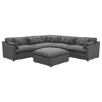 Charcoal 6-Piece Upholstered Modular Sectional Sofa
