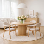 Upholstered Dining Chairs with Curved Back