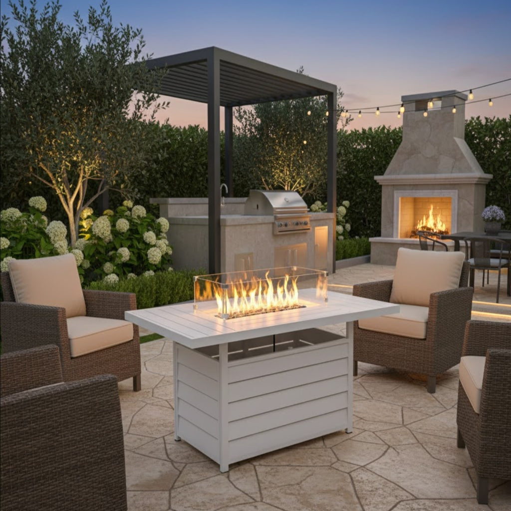 54.3 Inches Outdoor Patio Fire Pit Table