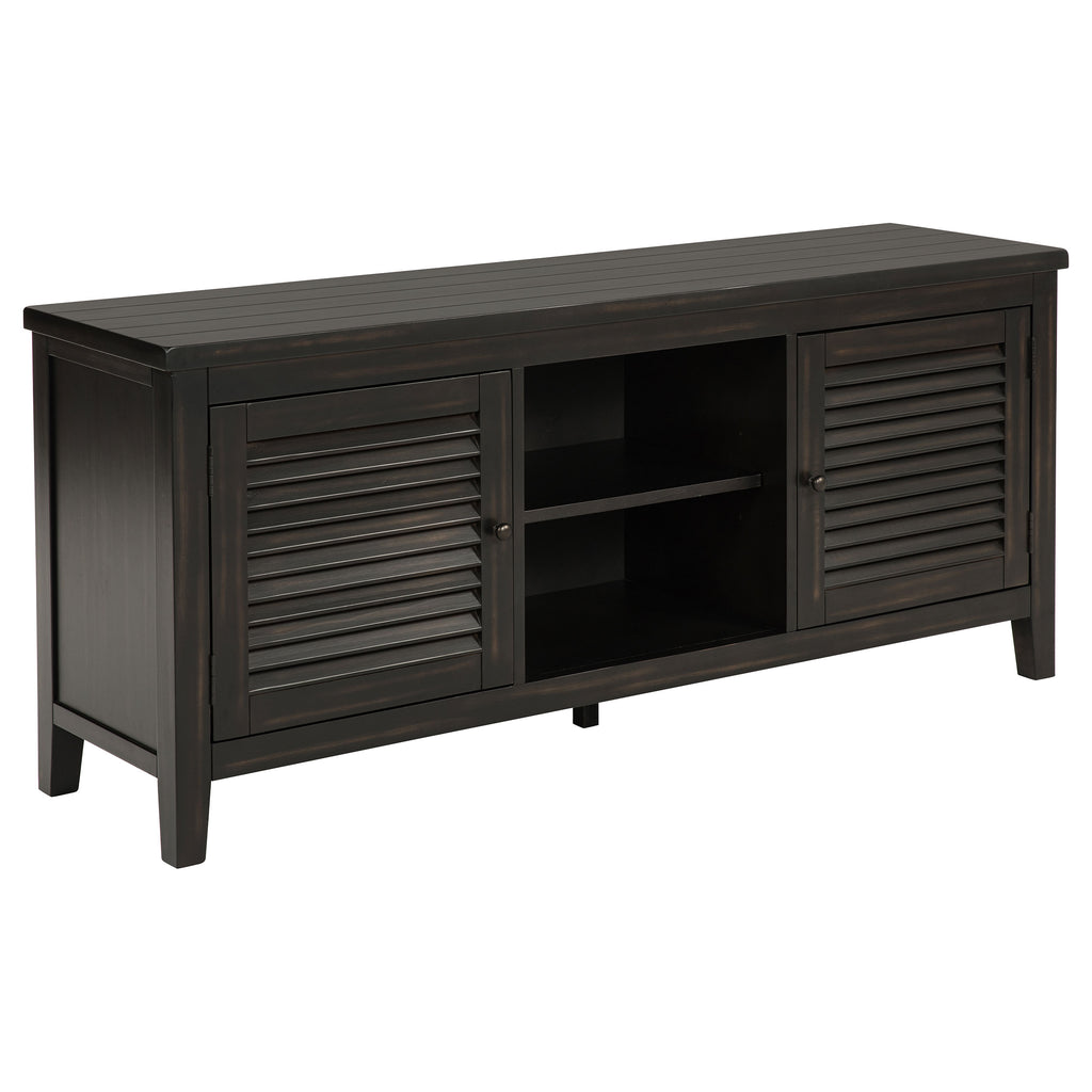 Sutter Distressed Java 2-Door TV Stand