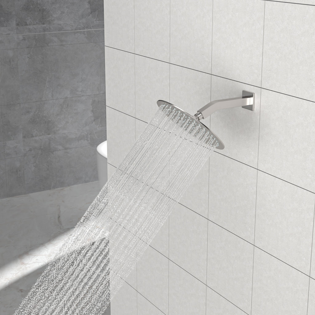 Brushed Nickel Shower Arm with Flange