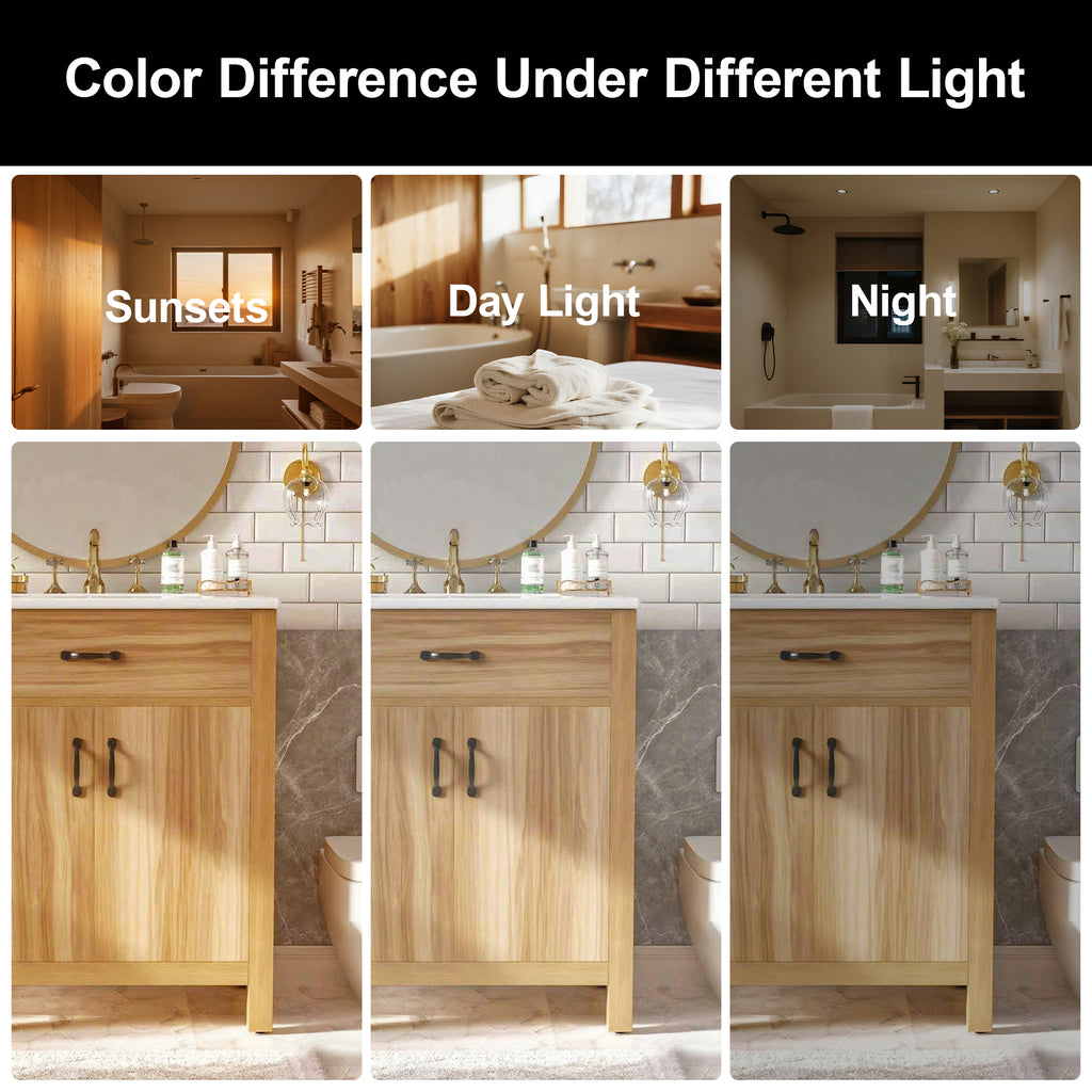 30" Wood Bathroom Vanity with Solid Wood Frame