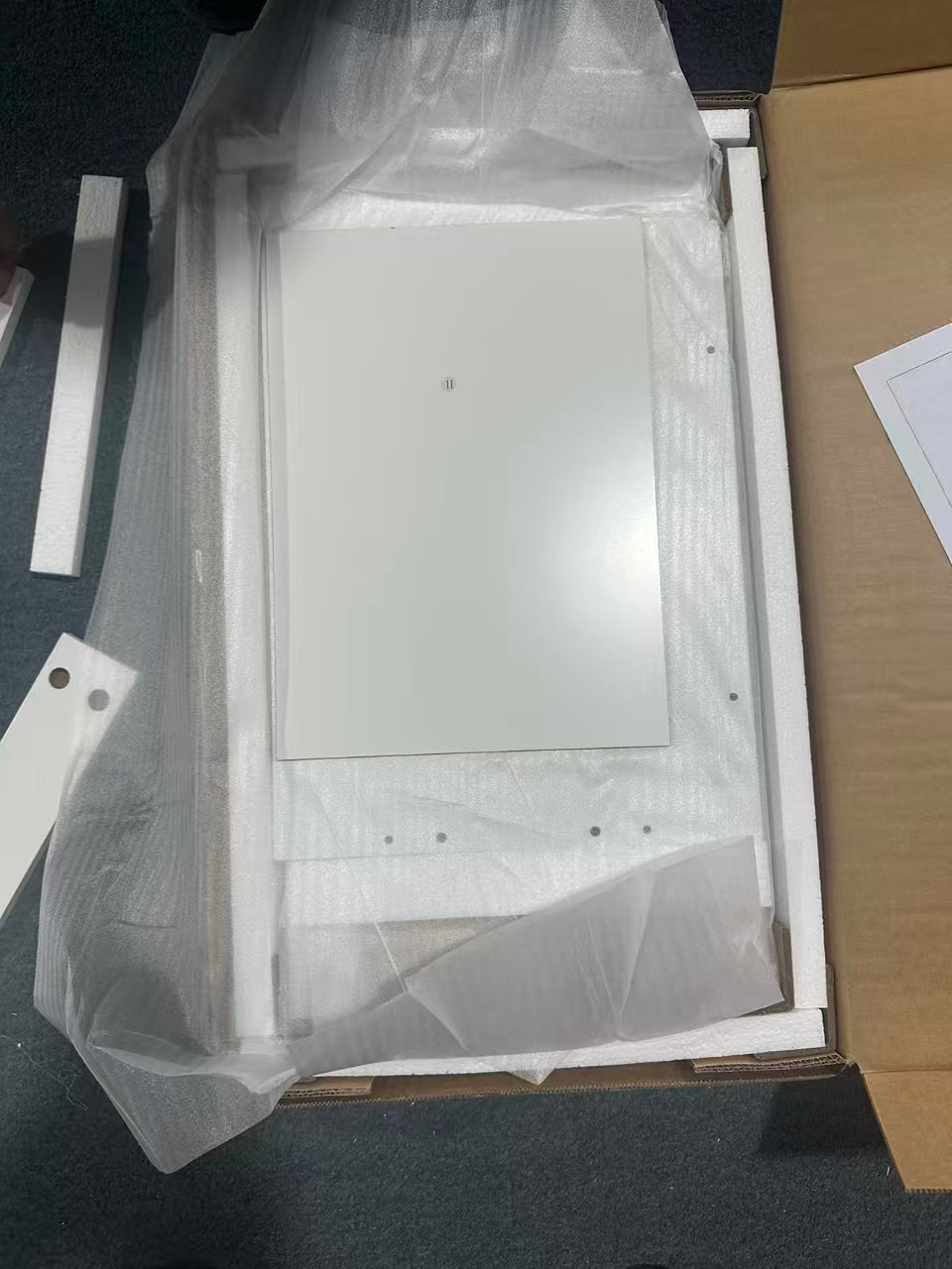 White Nightstand with Drawer and Open Shelf