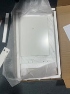 White Nightstand with Drawer and Open Shelf