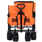 3-in-1 Folding Wagon Cart with Bench Seat