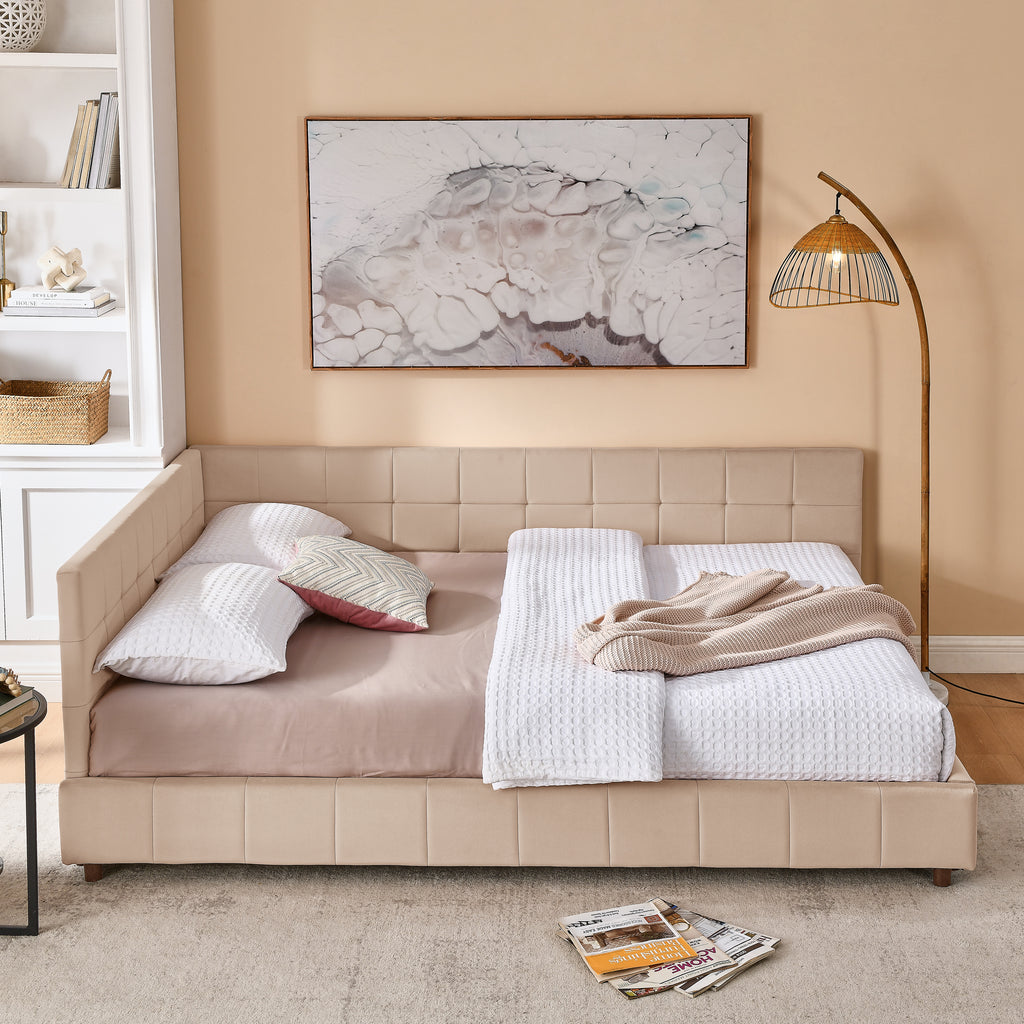 Queen Size Upholstered Tufted Bed Frame