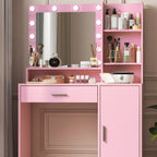 Vanity Desk with Mirror & Light