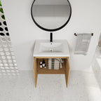 24" Floating Bathroom Vanity with Sink, Light