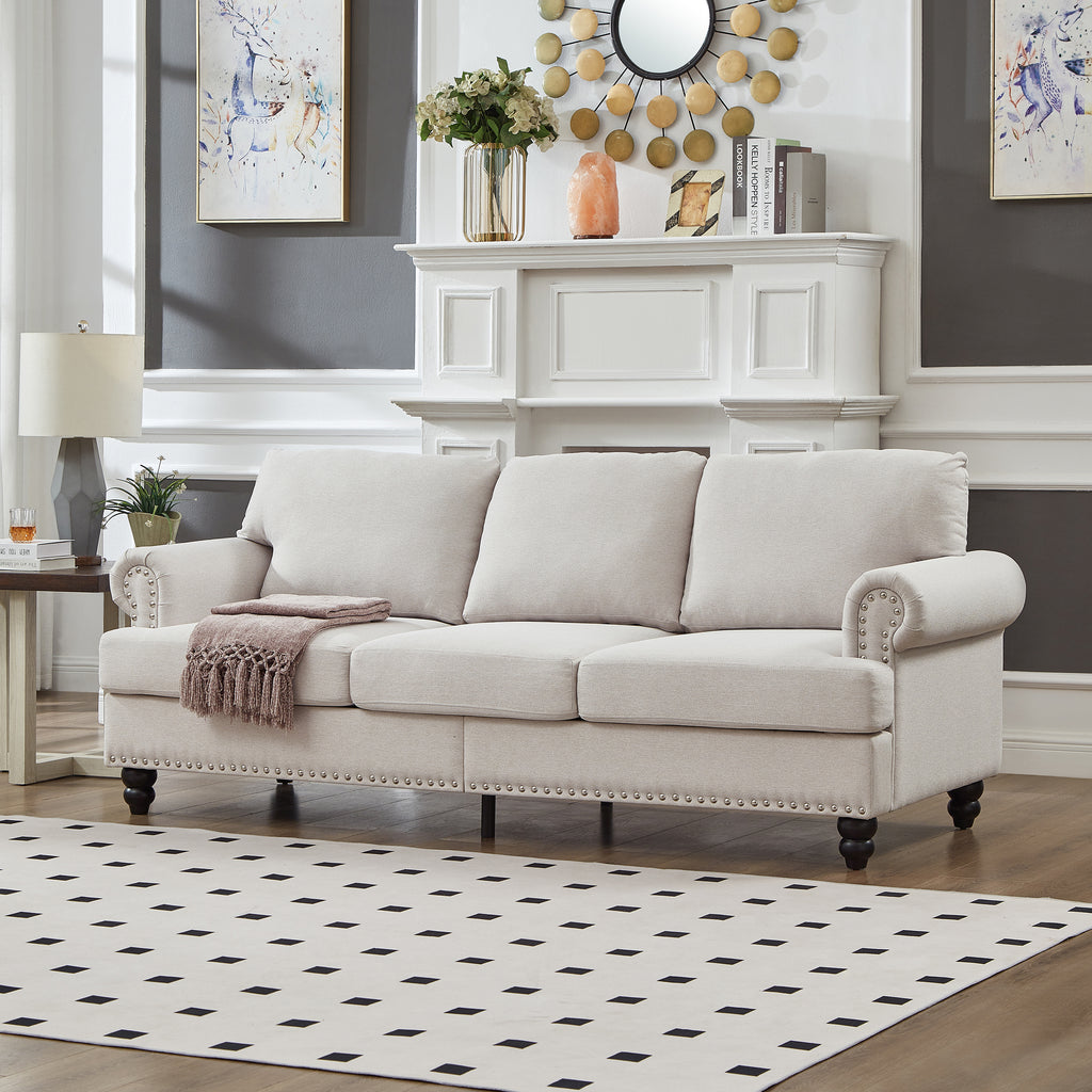 83" Modern Classic Design Three Seater Sofa