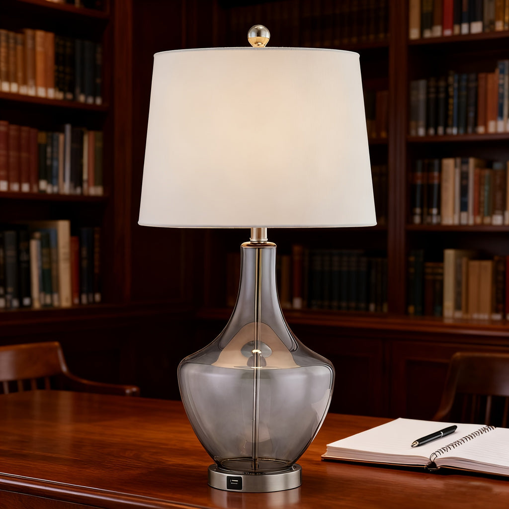 26-Inches Tall Single Glass Table Lamp