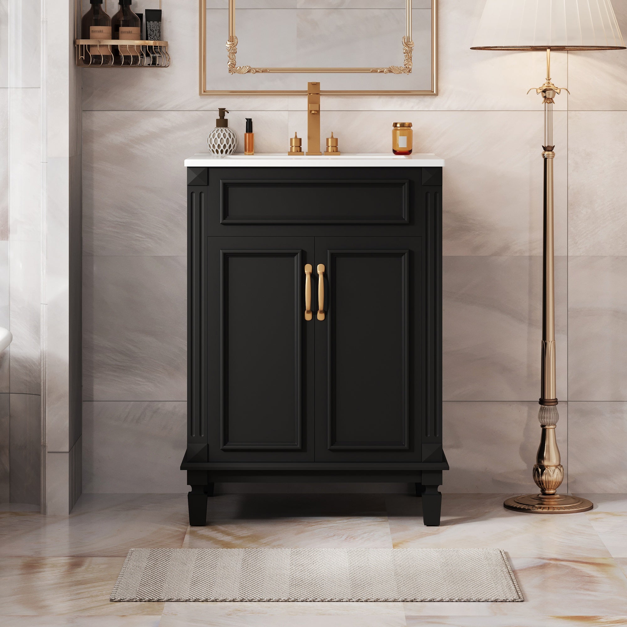 24" Bathroom Vanity with Top Sink