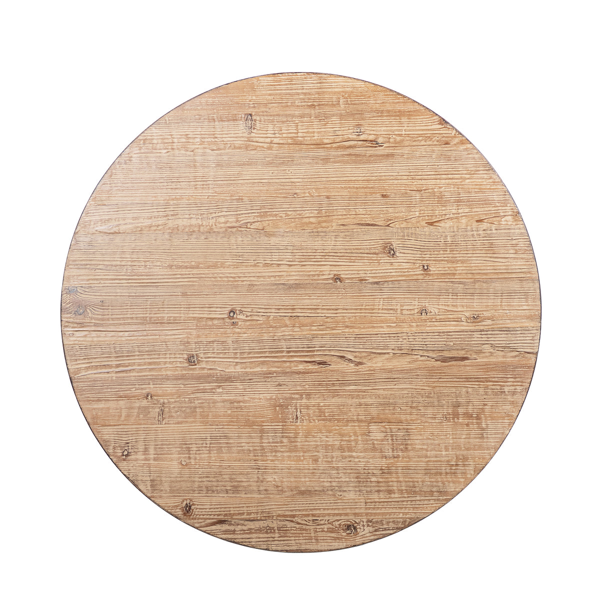Colette 55" Reclaimed Wood Round Dining Table, Antique