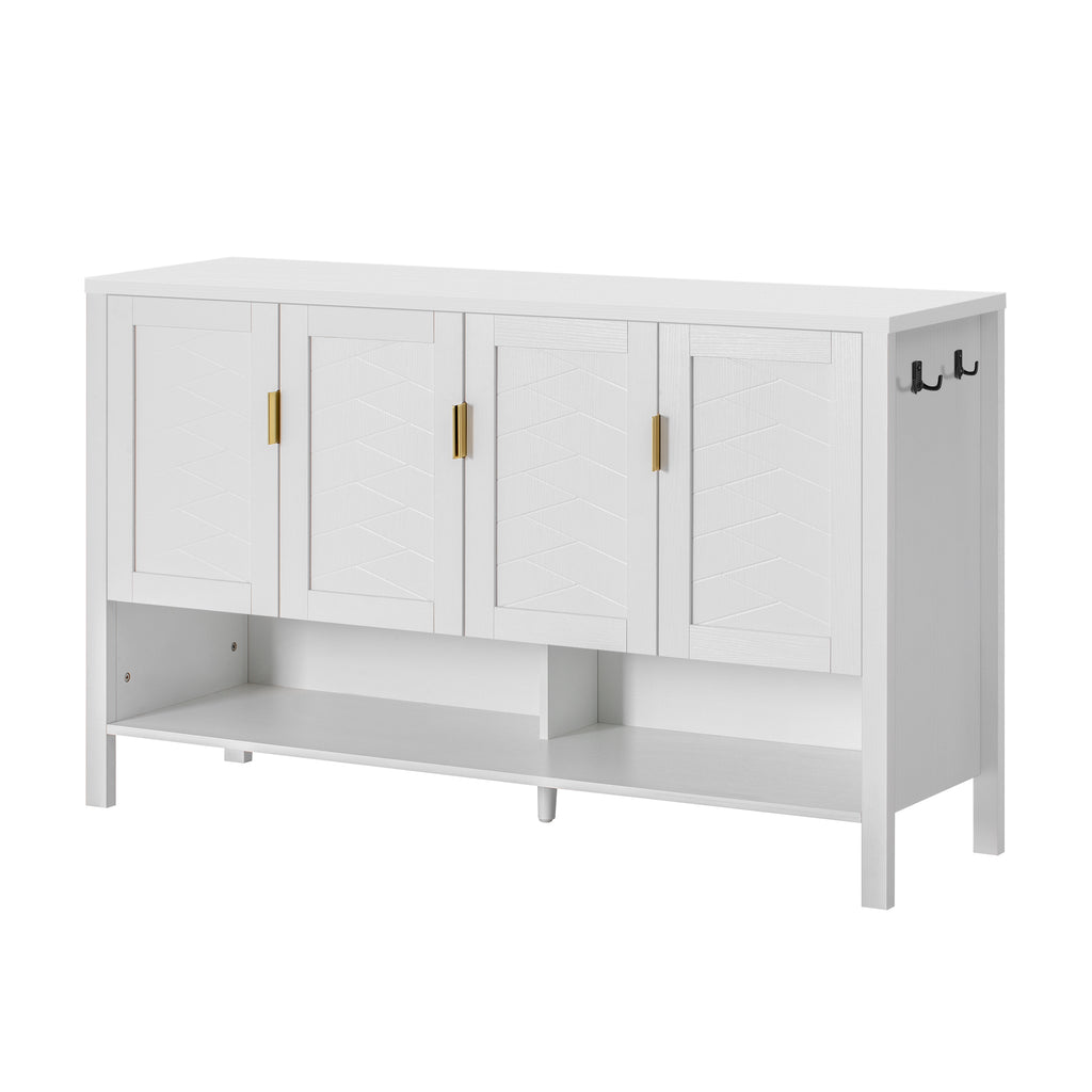 U Style 55.1" Storage Sideboard with 4 Doors