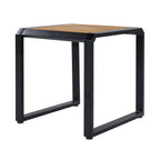 Outdoor Side Table with Teak Wood Top