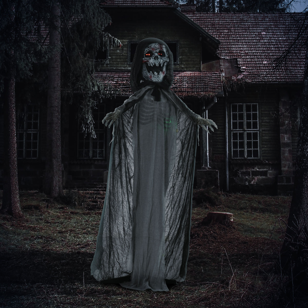 Outsunny 74" Life Size Outdoor Halloween Skeleton Witch Decoration