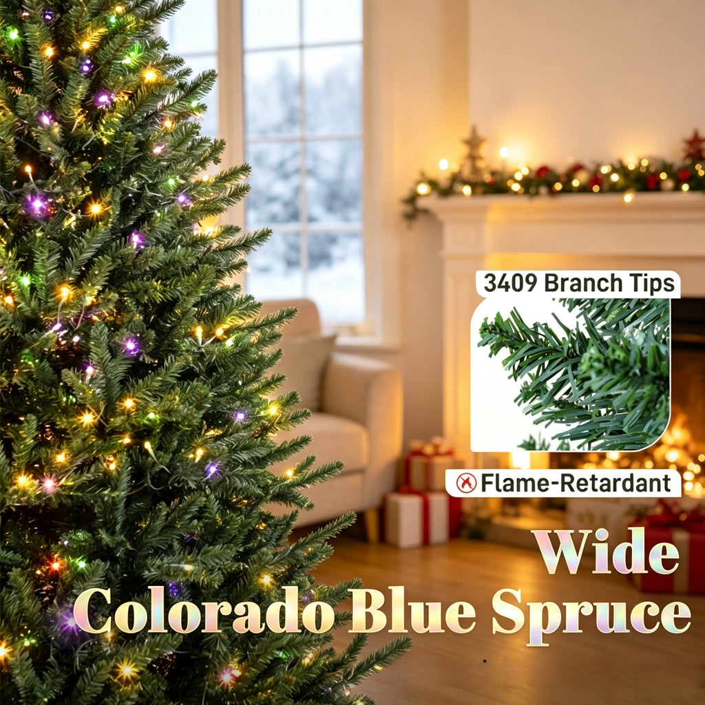 9 FT Prelit Colorado Christmas Tree