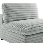 Jenny Plush Fabric Armless Slipper Chair