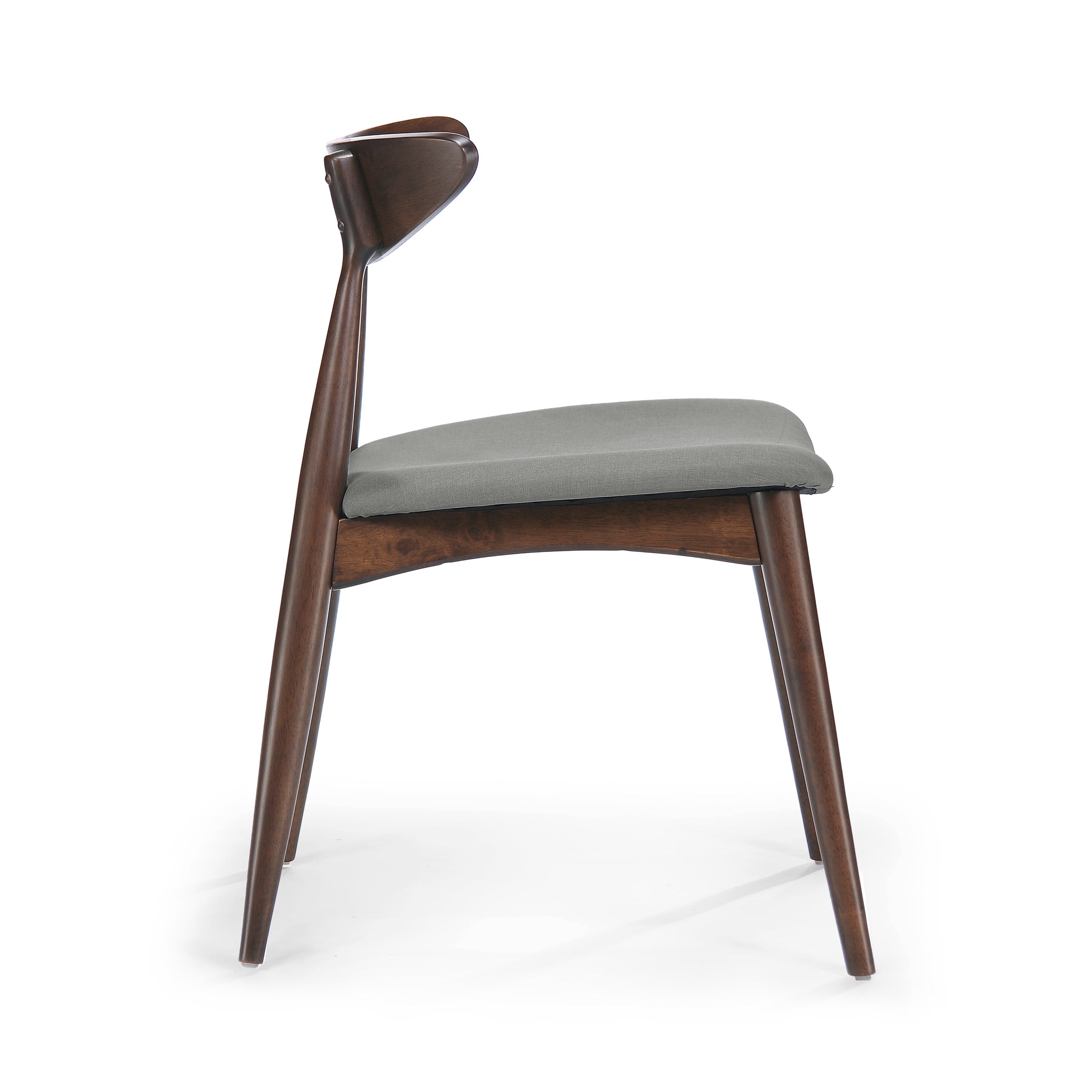 Set of 2 Retro Rubberwood Chairs with Ergonomic Back & Plush Cushions