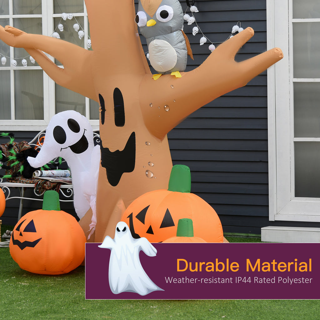 HOMCOM 7.5' Tall Lighted Halloween Inflatable Decorations