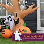 HOMCOM 7.5' Tall Lighted Halloween Inflatable Decorations