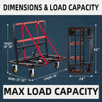 Folding Drywall Dolly with 2000 LBS Load Capacity