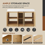 60" Double Sink Bathroom Vanity with Extra-Large Storage