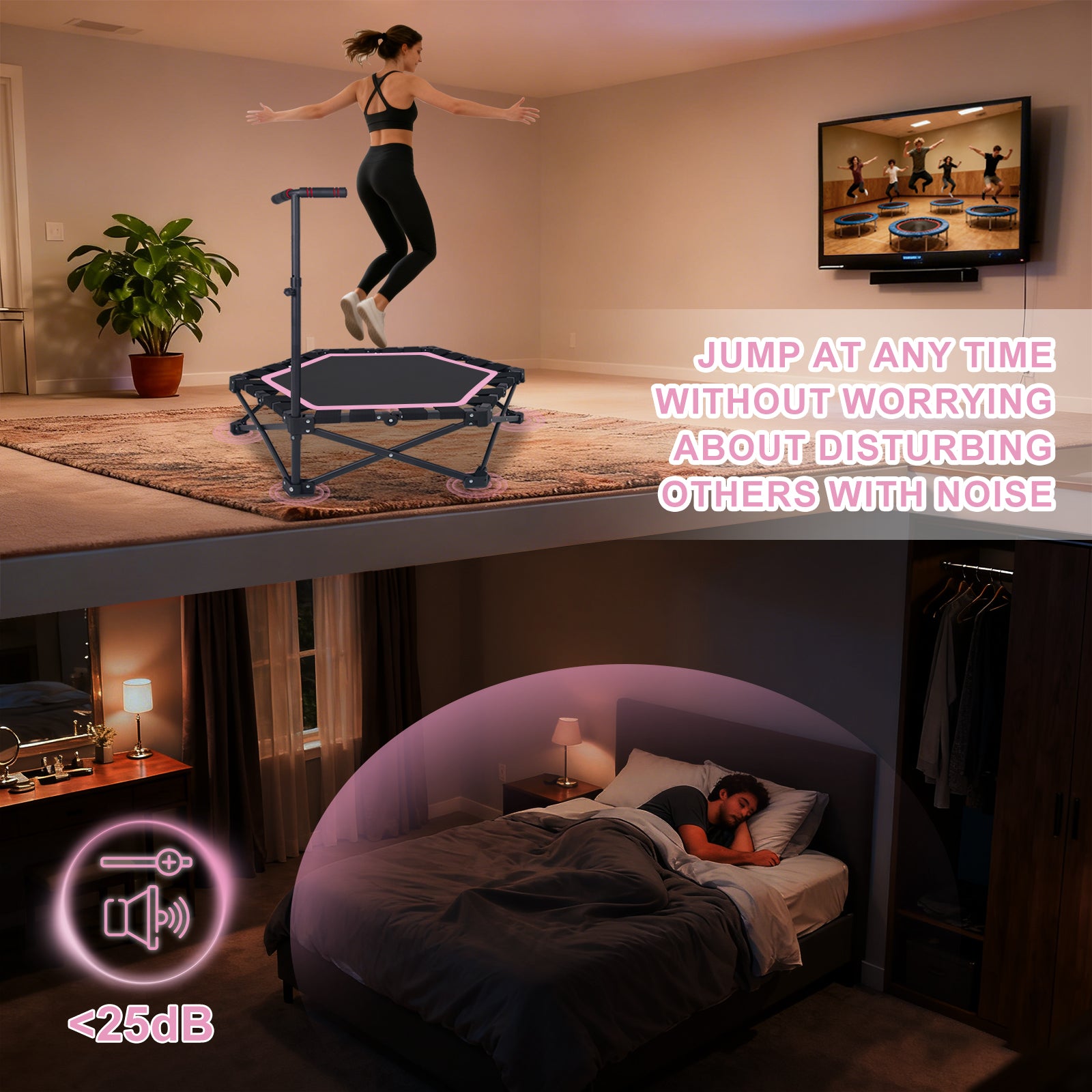 42" Foldable Mini Trampoline