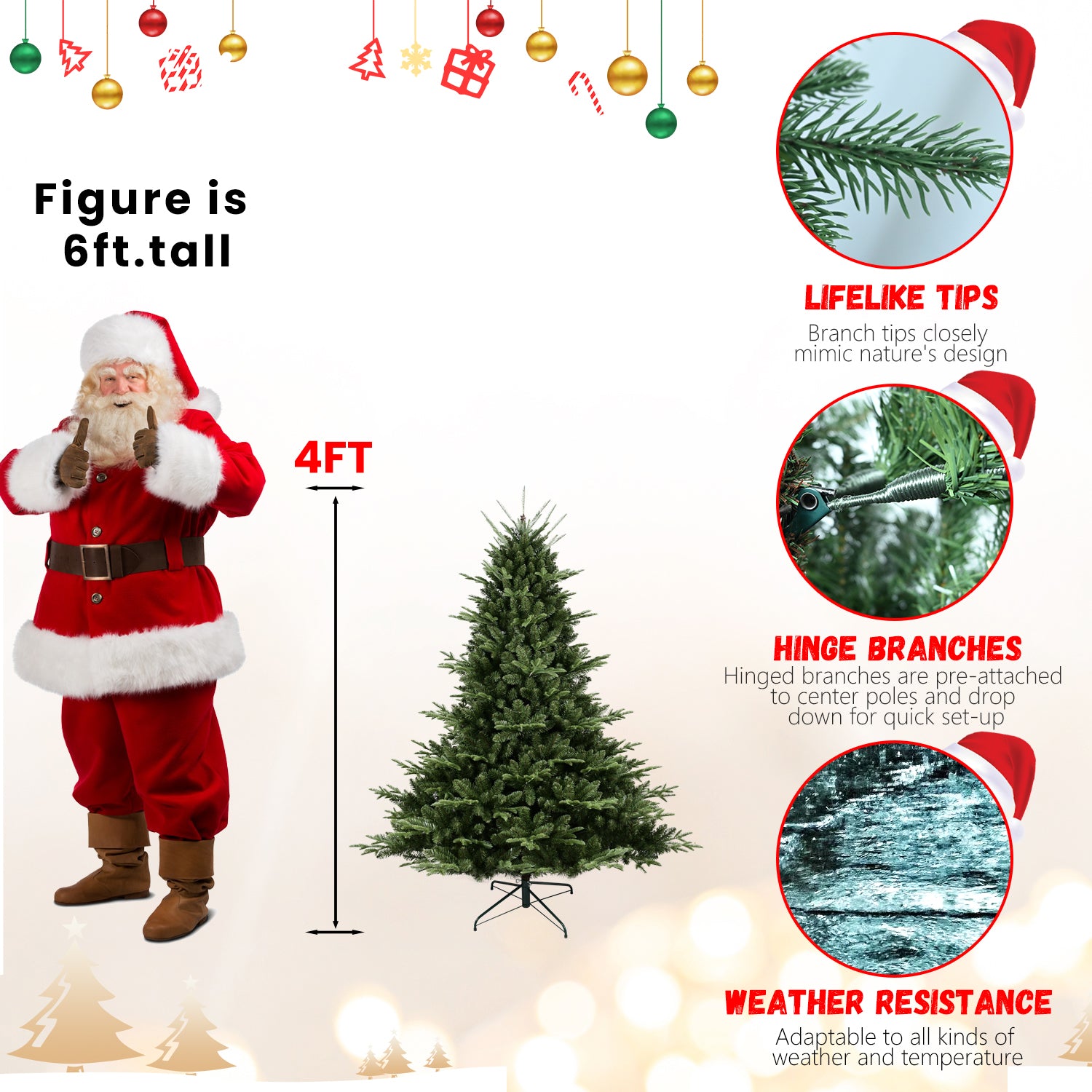 Full-Shaped 7FT Christmas Tree with 2257 Tips