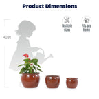 Handmade Rust-Red Ceramic Plant Pots Set of 3