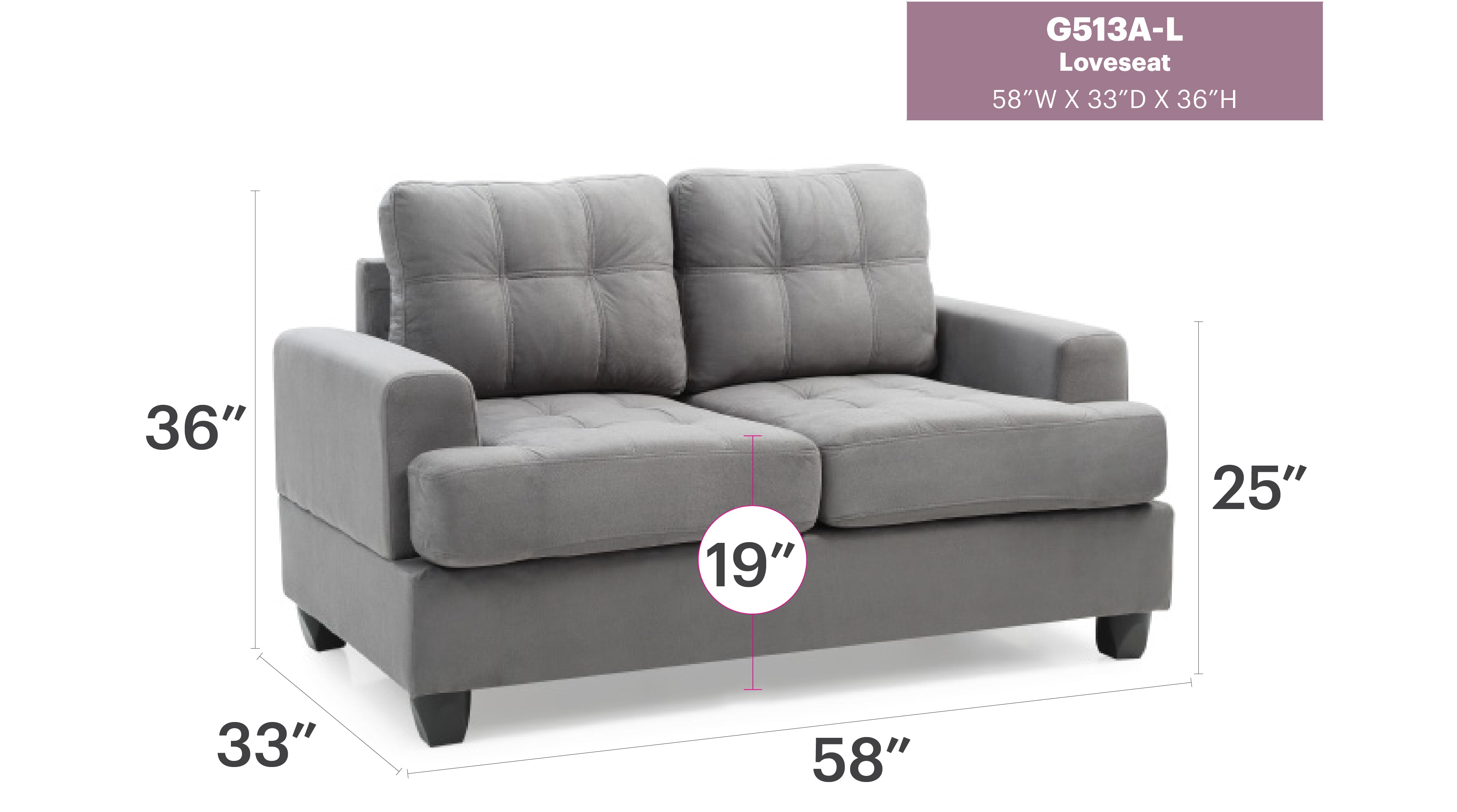 Cozy Transitional Loveseat