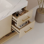 36" Modern Free-Standing Bathroom Vanity with Seamless Sink