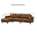 Modern Luxury Sectional Sofa Couch with Ottoman