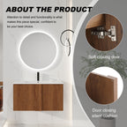 36" Wall-Mounted Bathroom Vanity with Sink Combo