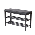 Small Shoe Bench with PU Seat Cushion