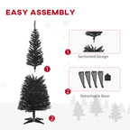 HOMCOM 5' Artificial Pencil Christmas Tree