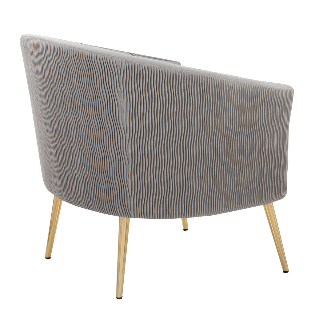 Pleated Waves Contemporary Accent Chair
