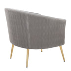 Pleated Waves Contemporary Accent Chair