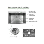 33 Inch Topmount Stainless Steel Kitchen Sink