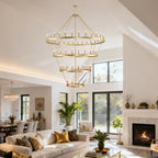 69.3 Inch 4 Tiers Wagon Wheel Chandelier