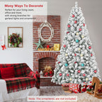 4FT Flocked Christmas Tree - Snowy PVC Artificial Holiday Tree