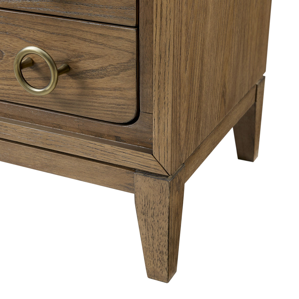 3 Drawer Nightstand with USB in Latte Finish
