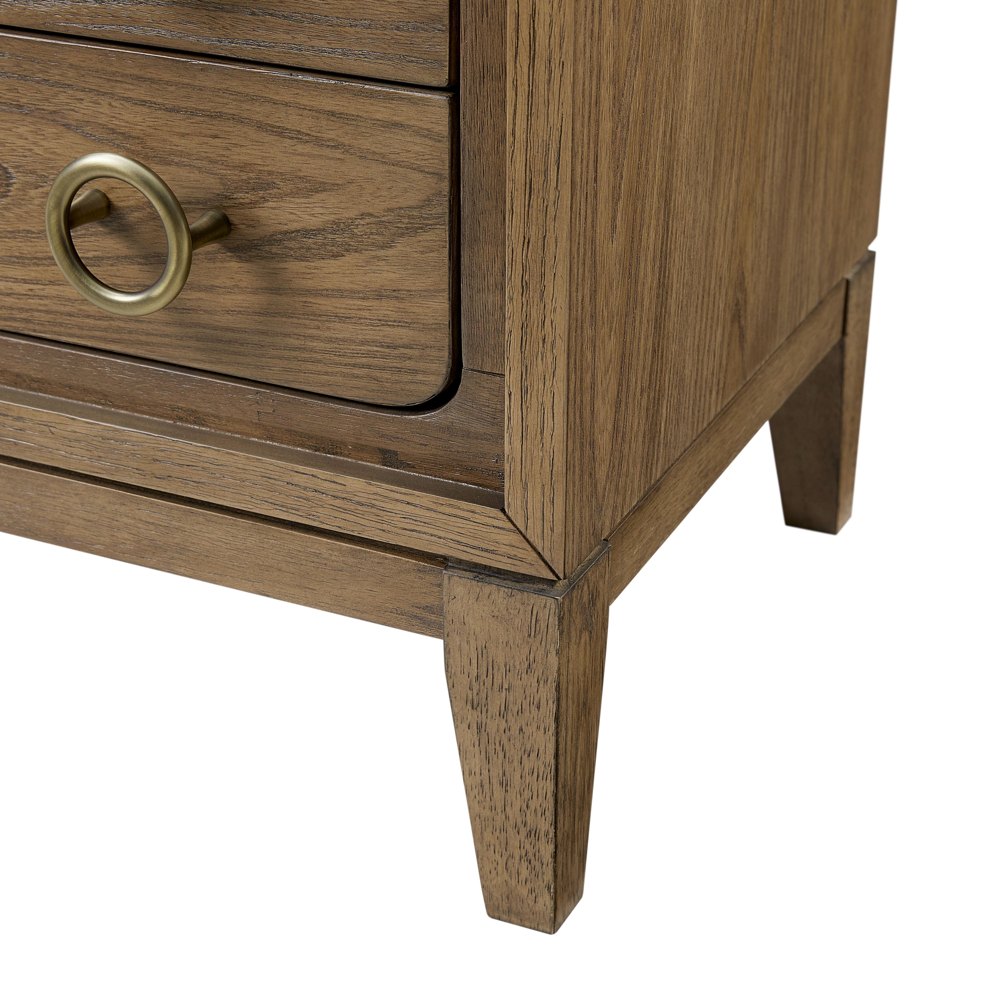3 Drawer Nightstand with USB in Latte Finish