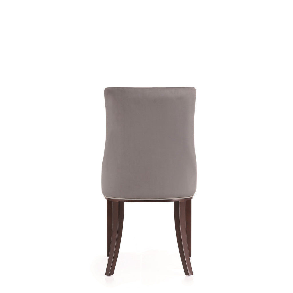 Shubert Vegan Leather and Velvet Dining Chair