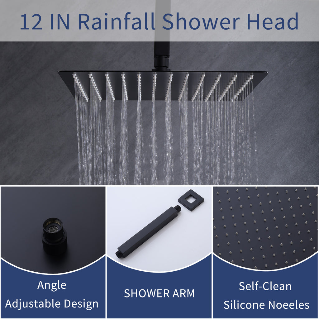12 Inch Rainfall Shower Faucet Set