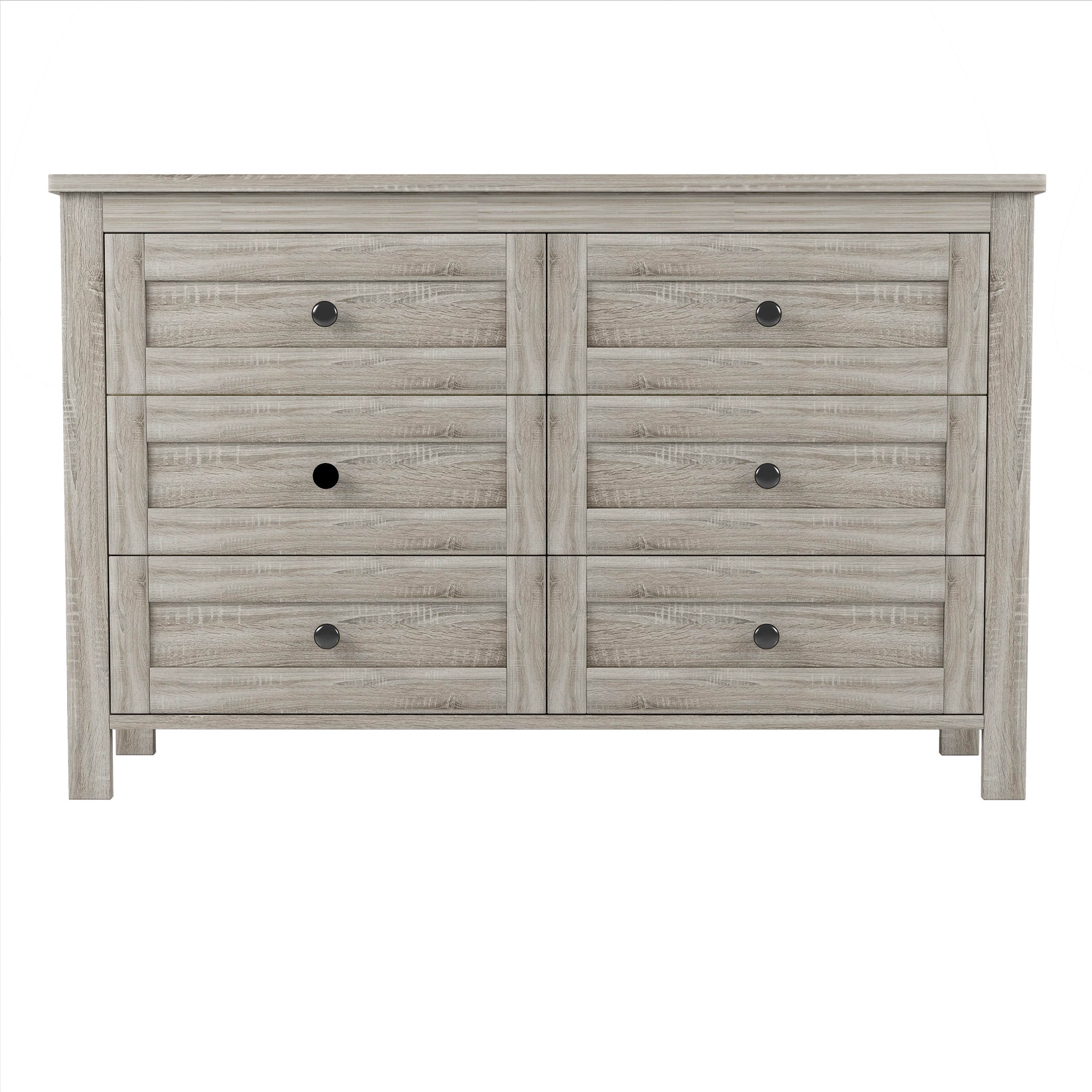 3-Pieces Bedroom Set Queen Size Farmhouse Platform Bed with Storage Headboard and Charging Station