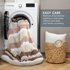 3-Piece Full/Queen Stripe Textured Print Comforter Set