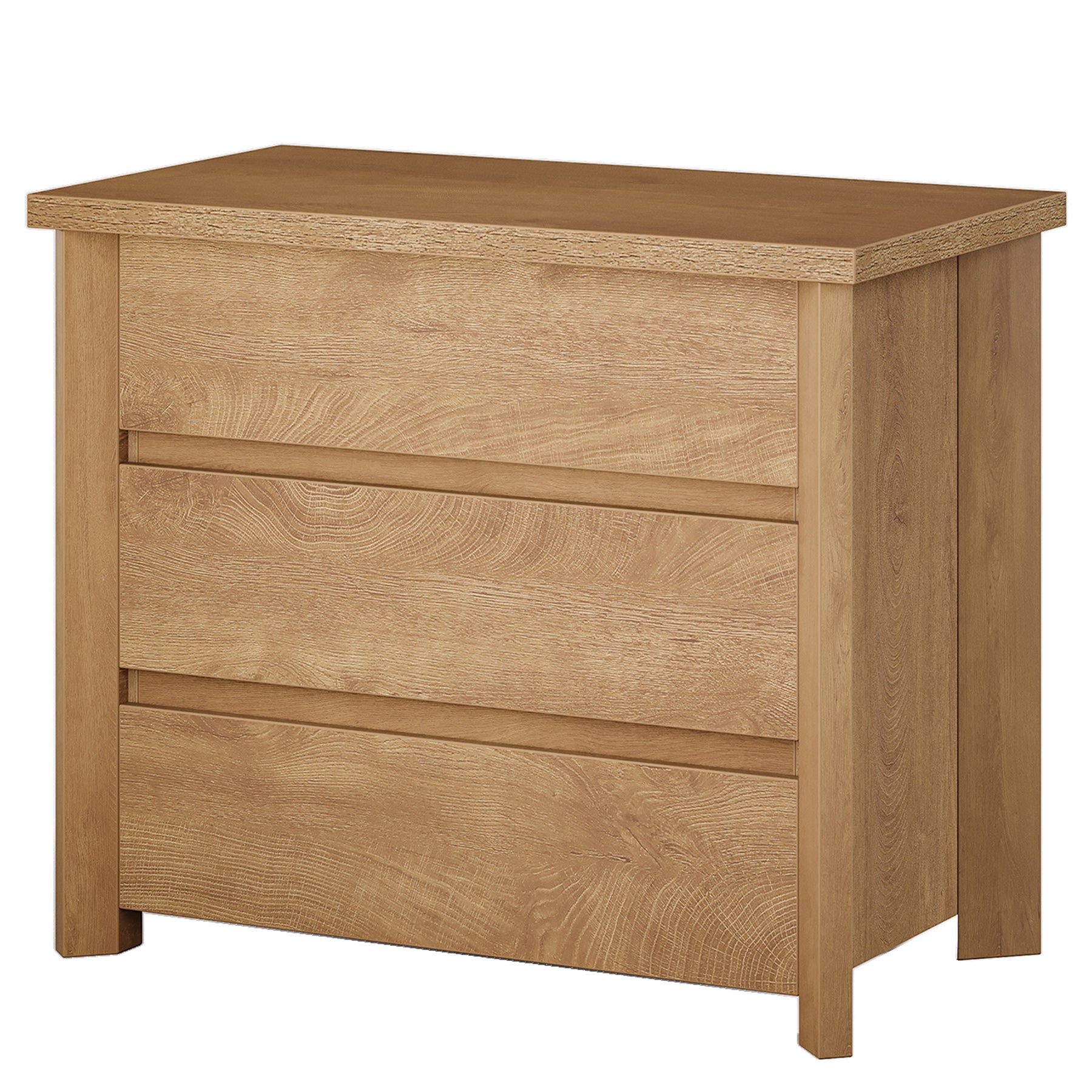 32" Farmhouse Nightstand with 3 Drawers