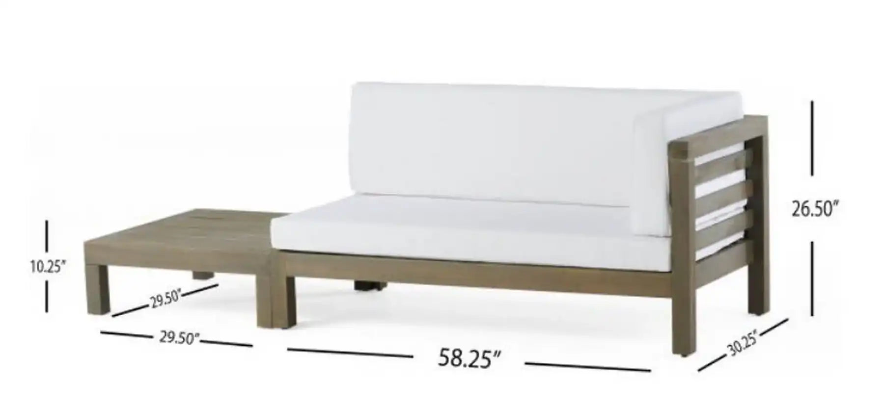 Oana Corner Bench and Coffee Table